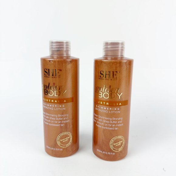 [2] om SHE Aromatherapy Golden Body Sunless Tanning Shimmering Bronzing Lotion - Picture 2 of 8